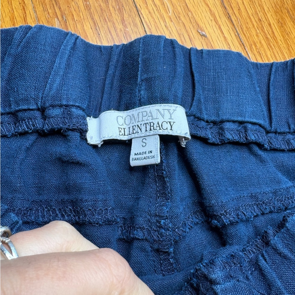 💙 Company Ellen Tracy 100% Linen Pull-On Pants – Size S (Admiral Blue)💙 - Picture 3 of 9